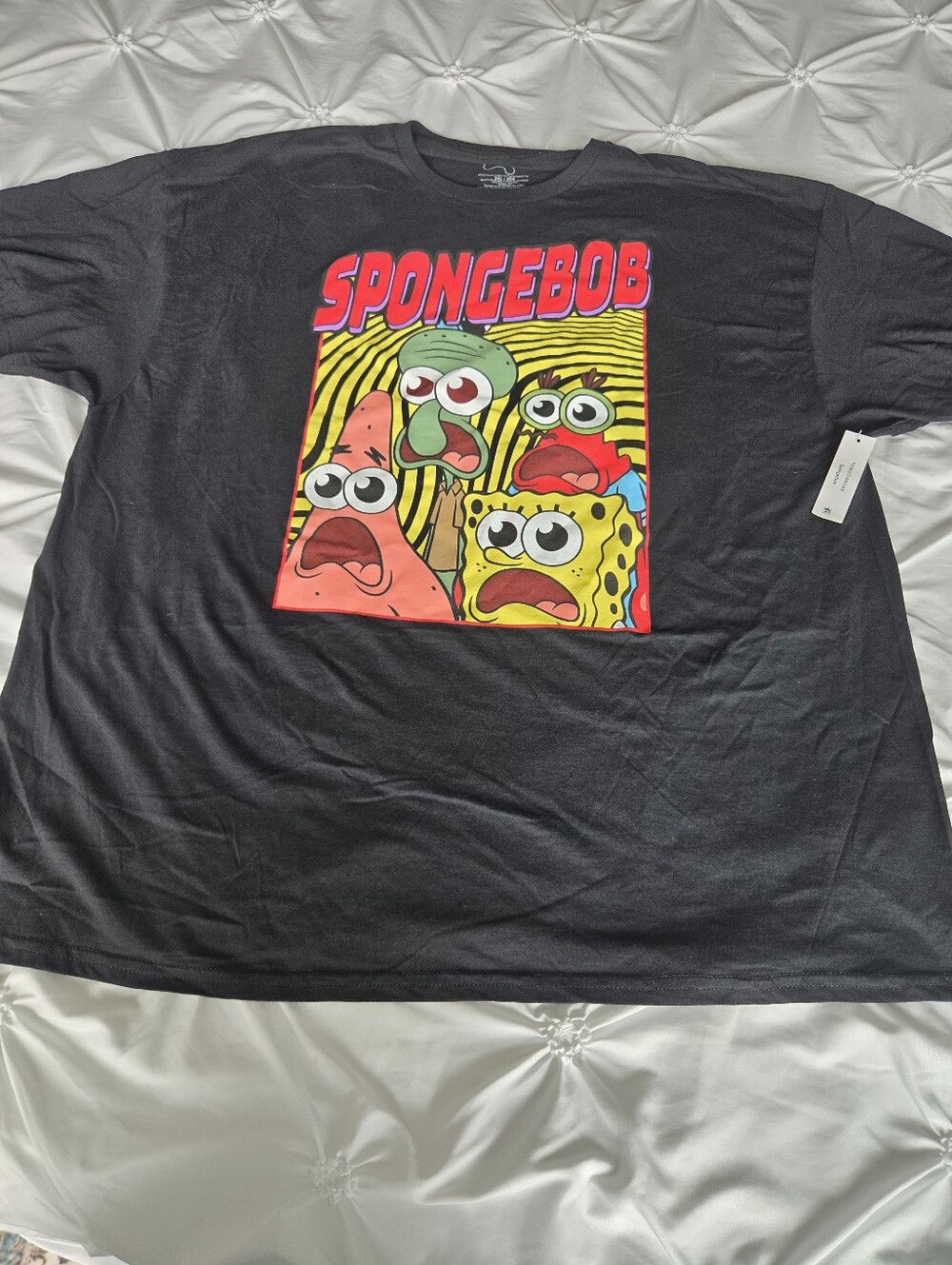 Nickelodeon SpongeBob Shocked Faces Graphic Tee - Black